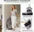 LuxusKollektion Wäschekorb mit Deckel 180L, 4 Fächer, herausnehmbare Wäschesäcke, schwarz