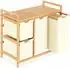 LuxusKollektion Wäschesortierer 3 Fächer 150L Bambus, beige