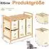 LuxusKollektion Wäschesortierer 3 Fächer 150L Bambus, beige
