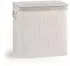 hjh Living FALSTER XXL B Wäschekorb Bambus, faltbar, 3 Fächer, weiß (924013)