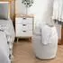 LuxusKollektion Geflochtener Wäschekorb 105l, Baumwolle, grau gestreift