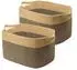 LuxusKollektion Faltbarer Wäschekorb, geflochten, Baumwolle/Jute, 63L, 2er-Set