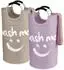 LuxusKollektion Wäschekorb faltbar 95l mit Griffen, violett/khaki, 2er-Set