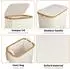 LuxusKollektion Wäschekorb mit Rollen, Deckel und Innentasche, 75L, beige (66336)