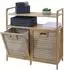 MCW MCW-N83 Badezimmerschrank Bambus, 2 Wäschekörbe, 88x81x33cm (94941)