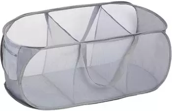 LuxusKollektion Pop-Up W&auml;schekorb faltbar, grau, 100L (36x36x80cm)