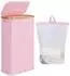 LuxusKollektion Wäschekorb mit Deckel, faltbar, 75L, rosa, Bambus (LuxusKollektion)