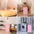 LuxusKollektion Wäschekorb mit Deckel, faltbar, 75L, rosa, Bambus (LuxusKollektion)