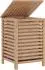 en.casa Jystiand Wäschekorb Lamellenoptik Bambus 64L (57x40x40cm)