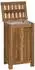 vidaXL Wäschekorb Massivholz Teak, natur, 35x25x60cm