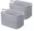 LuxusKollektion Faltbarer Wäschekorb 63l, Baumwolle, grau, 2er-Set