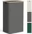 LuxusKollektion Wäschekorb mit Deckel, faltbar, Bambus, dunkelgrau, 85L