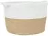 vidaXL Wäschekorb beige und weiß Ø60x36cm Baumwolle (358475)