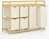 LuxusKollektion Wäschesortierer 6 Fächer, Bambus, 200l, beige