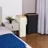 efluky Wäschekorb mit Deckel, schmal, faltbar, beige, 75L, Bambusgriffe