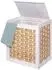 MCW Wäschekorb MCW-G37 Massivholz Shabby-Look, weiß/braun (MCW-G37)