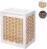 MCW Wäschekorb MCW-G37 Massivholz Shabby-Look, weiß/braun (MCW-G37)