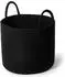 LuxusKollektion Wäschekorb geflochten mit Griffen, Baumwolle, schwarz, Ø40×H34cm