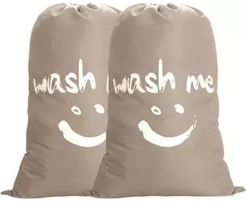 LuxusKollektion W&auml;schesack 125L faltbar, khaki, 2er-Set