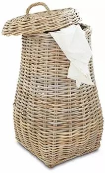 Loberon Sandy W&auml;schekorb Rattan, braun (20702-2-1)