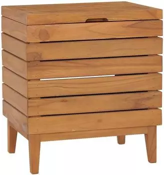 vidaXL Wäschekorb Teak Massivholz 40x30x45cm (289075)