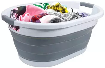Intirilife Faltbarer W&auml;schekorb Kunststoff & Silikon 36L (IL-100640)