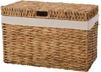 Vivanno Wanda W&auml;schetruhe Wasserhyazinthe, natur geflochten 60x36x40cm (1223140101060)