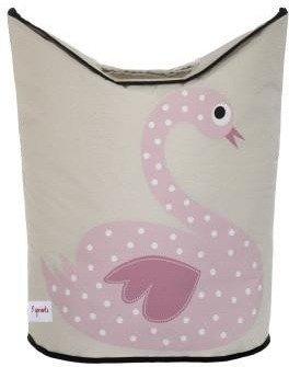 3 Sprouts swan laundry hamper