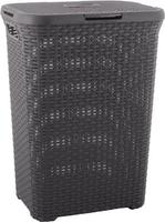 W&auml;schebox Natural Style, Aus Kunststoff, 45x27x61 Cm, 40l, Dunkelbraun - Curver