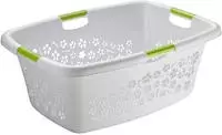 W&auml;schekorb Flowers 50 L K&uuml;hles Grau W&auml;schek&ouml;rbe - Rotho