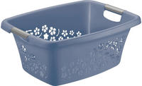 Rotho - W&auml;schekorb Flowers 25 L Horizon Blue W&auml;schesammler W&auml;schebox Tragegriffe