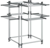 vidaXL W&auml;schetrockner 107x107x120 cm Aluminium