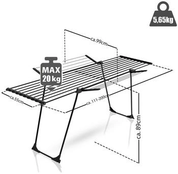 BigDean Wäscheständer Jumbo 28m Schwarz – Maximale Flexibilität durch intelligentes Design