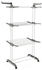 Costway Turmwäscheständer, klappbar, platzsparend, mit Rollen, ausziehbar, 127cm, Grau
