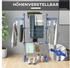 HomCom Blau, Kunststoff, 55x152x142 cm, Garderobe, Garderobenständer (800000741347)