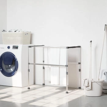 vidaXL Wäschetrockner 83x(50-55)x(40-85) cm Aluminium (154601) vidaXL Wäschetrockner 83x(50-55)x(40-85) cm Aluminium (154601)