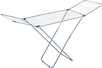 MSV France Fl&uuml;gelw&auml;schest&auml;nder 180x48x105cm 18m aus Edelstahl/PP in Silber/blau, 180x105x48 cm (672/130082)