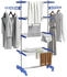 HomCom Wäscheturm Stahl 142 x 55 x 172 cm Blau (DE850-295V00BU)