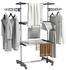 HomCom Grau, Kunststoff, 55x152x142 cm, Garderobe, Garderobenständer (800000741339)