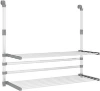 vidaXL W&auml;schetrockner f&uuml;r Balkon 89x25x(60-95) cm Aluminium