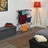 Relaxdays klappbar, 11 Stangen, 6 Ebenen, HBT: 105x73x37 cm, Wäscheturm, Metall Wäschegestell, Silber (10050240)