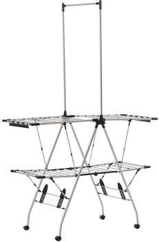 HomCom mit Teleskopstangen, großer Wäschetrockner 138,5x63x208cm, zusammenklappbar, ideal für großen Trockenraum (850-136)