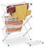 Relaxdays klappbar, 11 Stangen, HBT 104x73x38 cm, innen, Metall Turmwäscheständer, weiß (10049552_49)