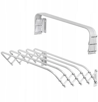 Kadax klappbarer für Waschraum Wäschetrock-ner aus Metall, ausziehbare Akkordeonwand, Kleiderbügel für Innenbereich (60cm) (K9123)
