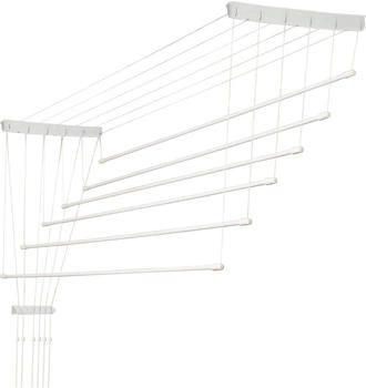 Kadax Deckenw&auml;schetrockner "Torp", Deckentrockner Traglast 12kg, 6 St&auml;be, 160 cm, wei&szlig; (K5034)
