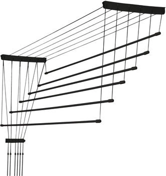 Kadax Deckenwäschetrockner, Wäschetrockner für die Decke , 6x120/schwarz (K5040)