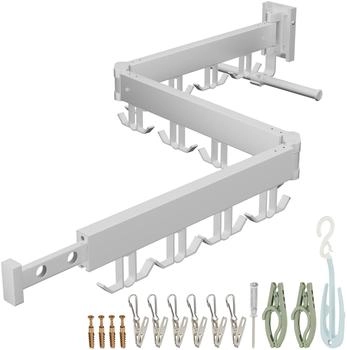 Relaxdays W&auml;schetrockenst&auml;nder Wandtrockner Kleidertrockner klappbar Wand