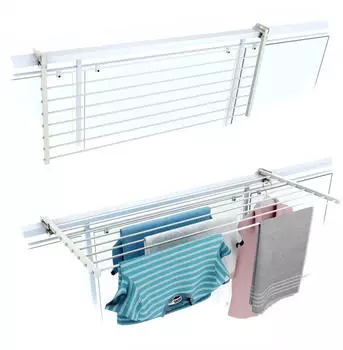 Foxydry Foxydry Duo Balkon-Wäscheständer klappbar, Edelstahl/Aluminium, 118cm (Foxydry Duo)