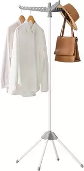 Songmics W&auml;schest&auml;nder 3 drehbare Arme, Edelstahl, 150cm, Innenbereich (LLR510G01)