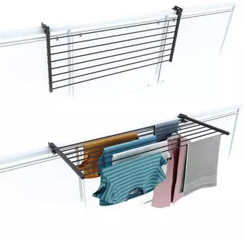 Foxydry Foxydry Duo Klappbarer Wäscheständer Balkon, Edelstahl & Aluminium, 118cm (Foxydry Duo)